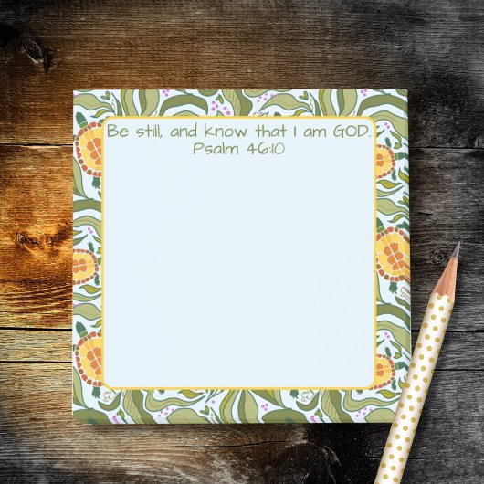 Be Still Scripture Garden Turtles Custom Notepad ポストイット