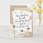 Be Still the Mind デジタルコラージュ カード (黄色い花)