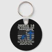 Be Strong And Courageous Do Not Be Afraid Prayer  キーホルダー (正面)