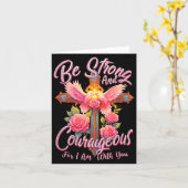 Be Strong And Courageous For I Am With You Angle W カード (黄色い花)