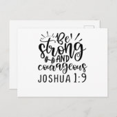 Be Strong And Courageous Joshua 1 9 案内ポストカード (正面/裏面)