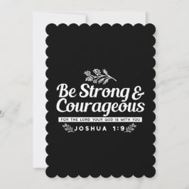 Be Strong and Courageous – Joshua 1:9 Bible Verse  サンキューカード