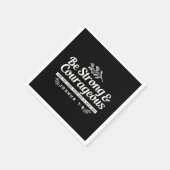 Be Strong and Courageous – Joshua 1:9 Bible Verse  スタンダードカクテルナプキン (角)