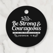 Be Strong and Courageous – Joshua 1:9 Bible Verse フェイバータグ (裏面)