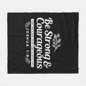 Be Strong and Courageous – Joshua 1:9 Bible Verse フリースブランケット (正面(横))