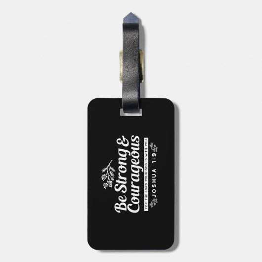 Be Strong and Courageous – Joshua 1:9 Bible Verse  ラゲッジタグ (裏面縦)