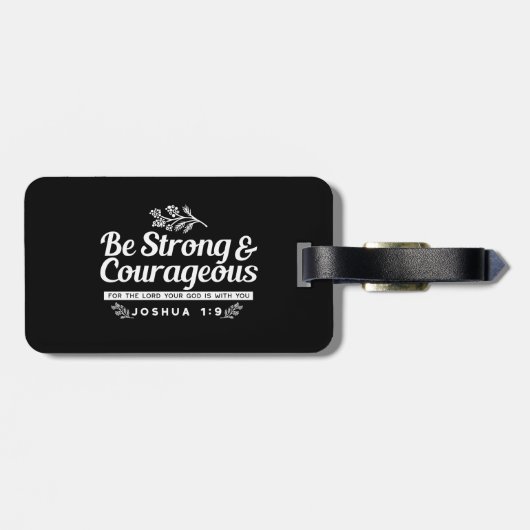 Be Strong and Courageous – Joshua 1:9 Bible Verse  ラゲッジタグ (裏面横)