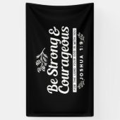 Be Strong and Courageous – Joshua 1:9 Bible Verse  横断幕 (縦)