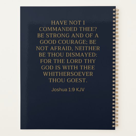 Be Strong and Courageous Planner プランナー手帳 (裏面)