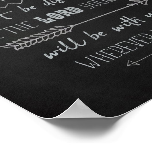 Be strong and hearful, Joshua 1:9ポスター ポスター (角)