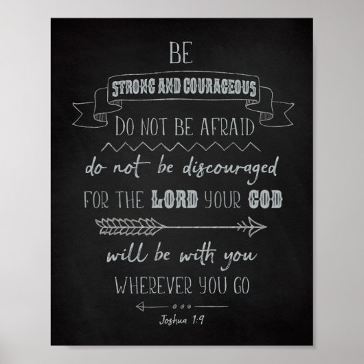 Be strong and hearful, Joshua 1:9ポスター ポスター (正面)