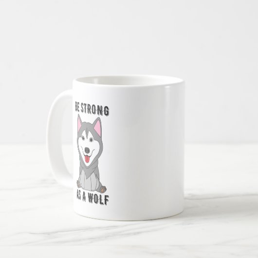 Be Strong As A Wolf  コーヒーマグカップ (正面左)
