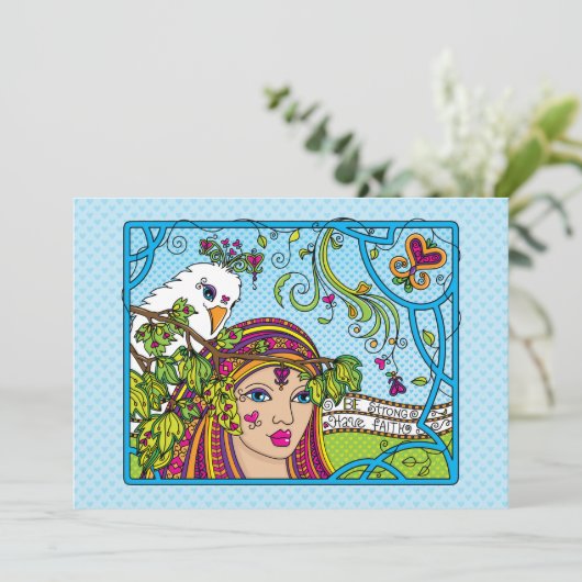 Be Strong_Have Faith_Flatカード7"x5" (スタンド正面)