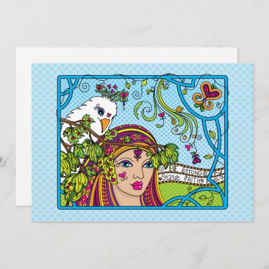 Be Strong_Have Faith_Flatカード7"x5" (正面/裏面)