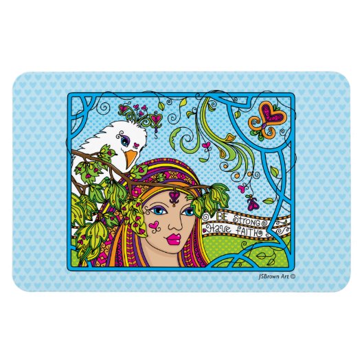 Be Strong_Have Faith_Flexibleマグネット6"x4" マグネット (横)