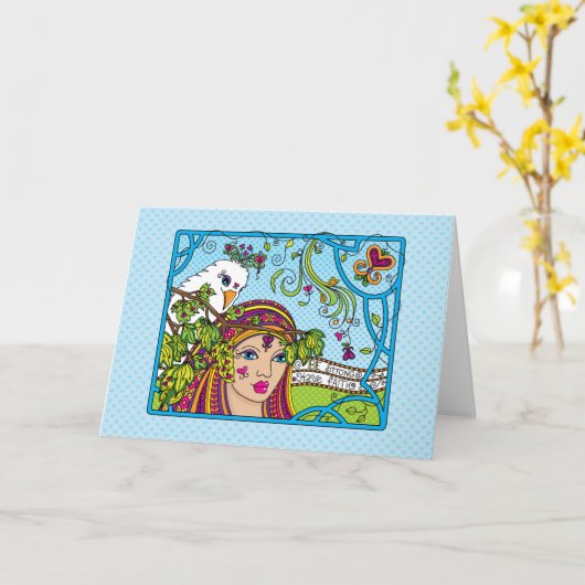 Be Strong_Have Faith_Greeting カード (黄色い花)