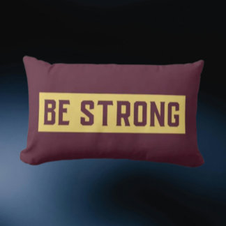 BE STRONG Throw Pillow ランバークッション