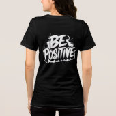 "be strong womens tshirts inspirational black mot トライブレンドTシャツ (裏面)