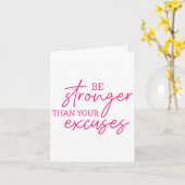 Be Stronger Than Your Excuses Shirt Workou Women M カード (黄色い花)