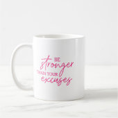 Be Stronger Than Your Excuses Shirt Workou Women M コーヒーマグカップ (左)