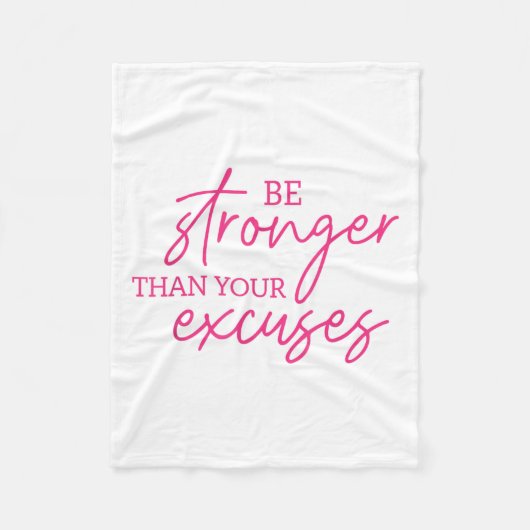 Be Stronger Than Your Excuses Shirt Workou Women M フリースブランケット (正面)