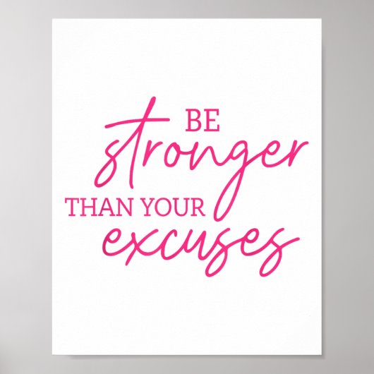 Be Stronger Than Your Excuses Shirt Workou Women M ポスター (正面)
