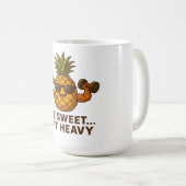 Be Sweet Lift Heavy Pineapple Gym Fitness Funny コーヒーマグカップ (正面右)