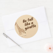  Be Tall Like a Giraffe ラウンドシール (封筒)
