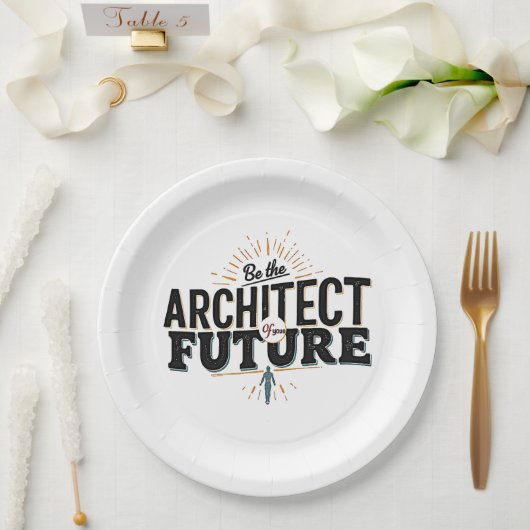 Be the Architect of Your Future ペーパープレート (ウェディング)