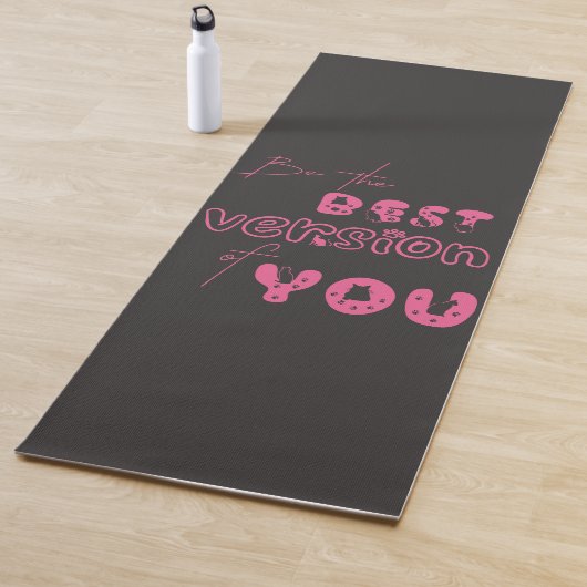 Be The Best Version Of You Cute Cat Yoga Mat ヨガマット (インサイチュ)
