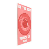 Be the Best Version of You – Minimalist Retro Red  メタルプリント (3/4)