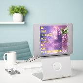 BE THE CHANGE シール (デスク上のノートパソコン)