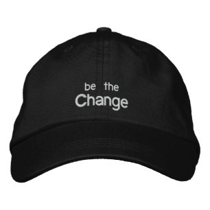 Be the Change Embroidery Hat /ブラック 刺繍入りキャップ