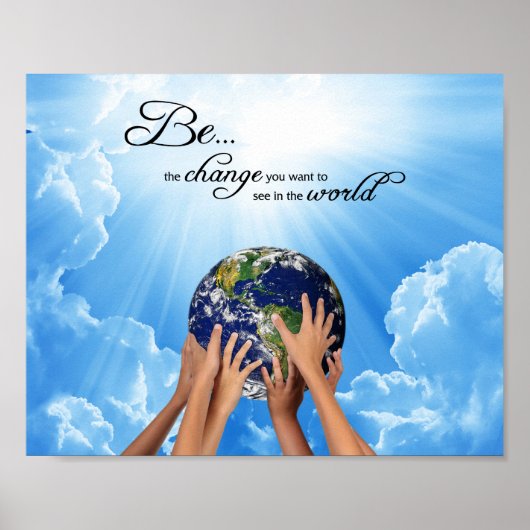 Be the Change - Gandhi ポスター (正面)