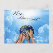 Be the Change - Gandhi ポストカード (正面)