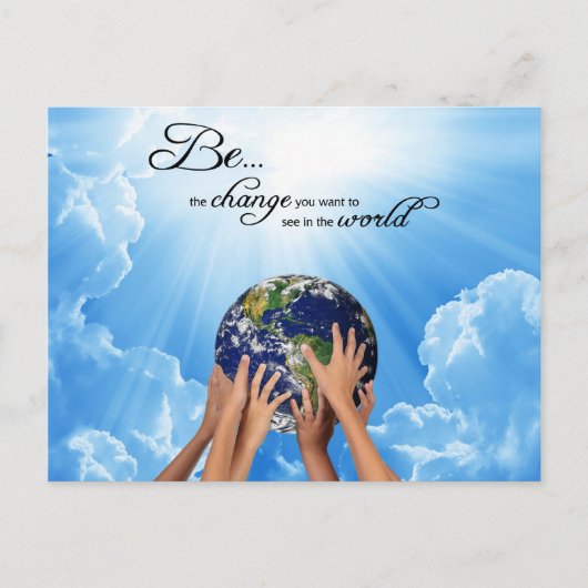 Be the Change - Gandhi ポストカード (正面)