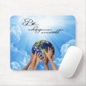 Be the Change - Gandhi マウスパッド (マウス)