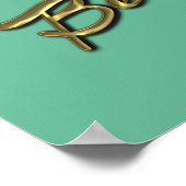 Be the Change Green金ゴールドケルト曼荼羅のポスター ポスター (角)