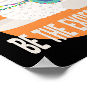 Be The Exceptionかわいいラマおもしろいホワイト&オレンジ ポスター (角)