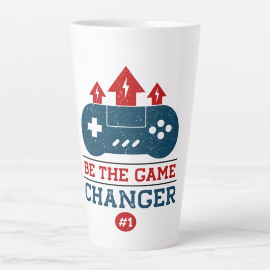 Be the game changer #1 Gaming  カフェラテマグ (正面)