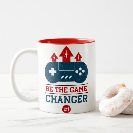 Be the game changer #1 Gaming  ツートーンマグカップ (ドーナツ)