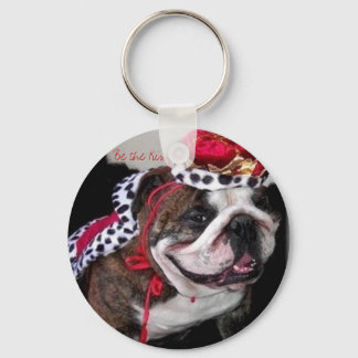Be the King - English bulldog Key Chain キーホルダー
