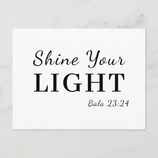 Be the Light Bible Verse Christian Design ポストカード (正面)