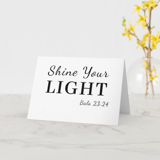 Be the Light Bible Verse Inspiration カード (黄色い花)