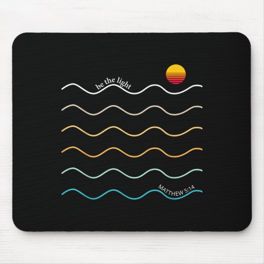 Be The Light Boho Christian Bible Verse Worship Ch マウスパッド (正面)