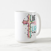 Be the Light Christian Cross Christmas コーヒーマグカップ (正面右)