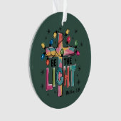 Be The Light Christmas Christian Cross Xmas Bible  オーナメント (正面)