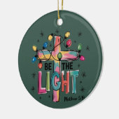 Be The Light Christmas Christian Cross Xmas Bible  セラミックオーナメント (左)