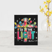 Be The Light Christmas Matthew 5_14 Faith Christia カード (黄色い花)