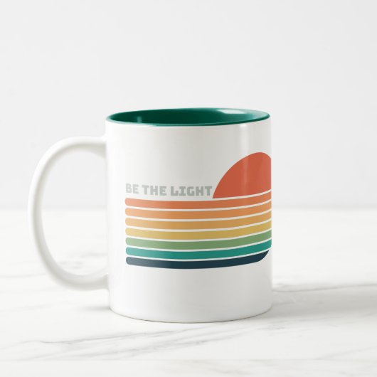 Be the Light God Mug、レトロ信仰Mug、クリスチャン ツートーンマグカップ (左)